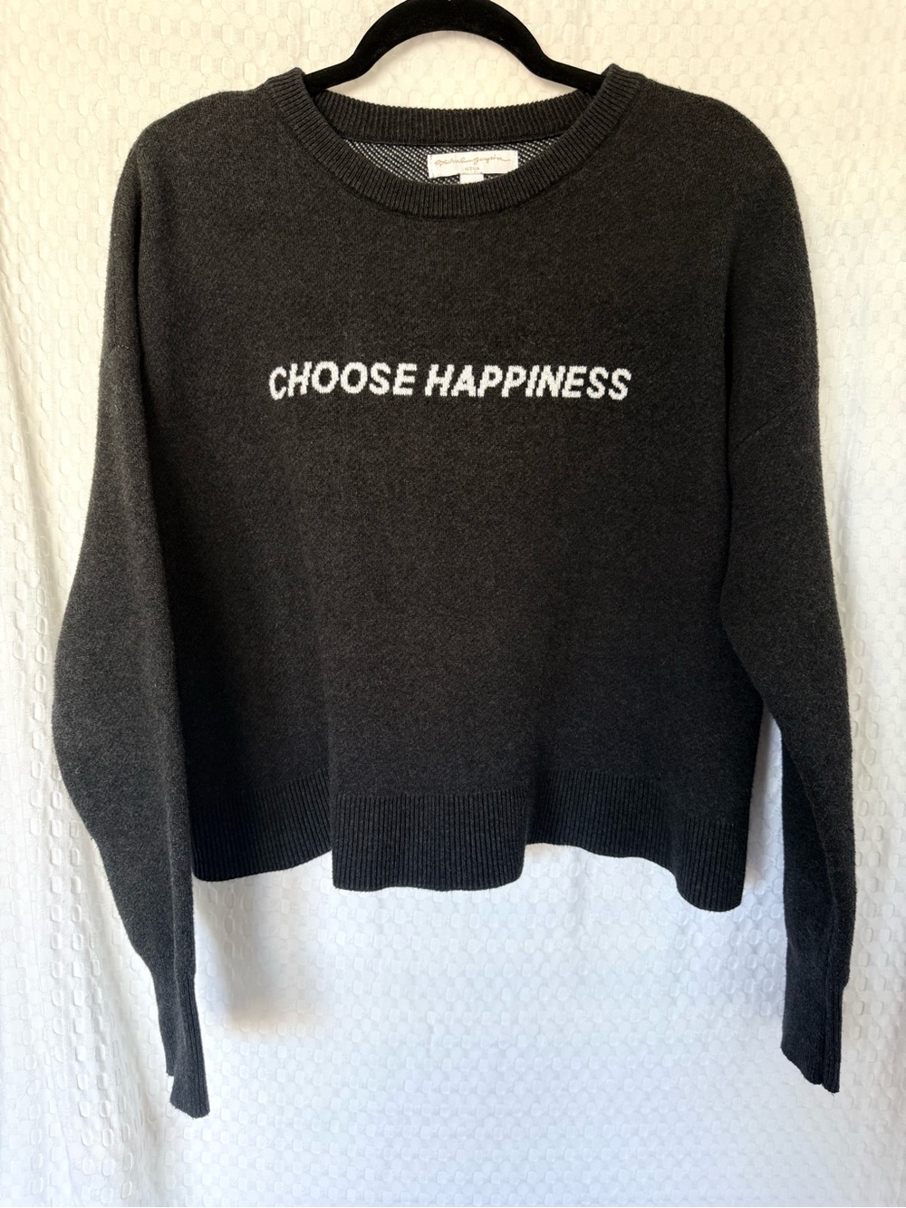Spiritual Gangster Choose Happiness Cotton Cashmere Blend Sweater Medium - Picture 3 of 5